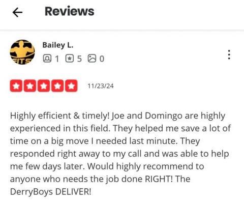 Derry Boys Moving & Deliveries