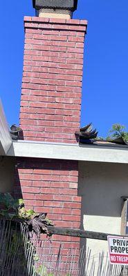 Dry rot repair around my chimney by Integrity First Roofing!