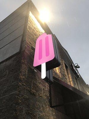 Popsicle Sign Outside