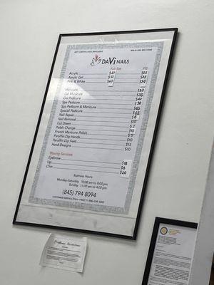 Spa mani pedi priced at $45 I paid $80!