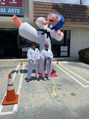 Picture outside of the studio,this day they got there black belt