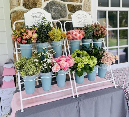 Flower Bar rental and set up