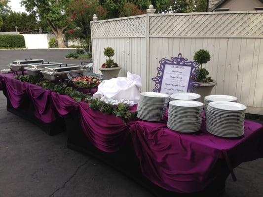 A Beautiful Buffet Set Up at Evenshire Gardens in Ceres