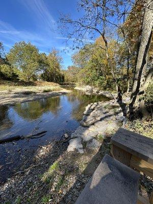 New Docks added and creek lined with rocks.