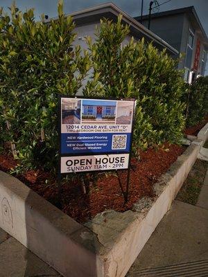 For Rent sign, with QR code to take people to our online advertisement.