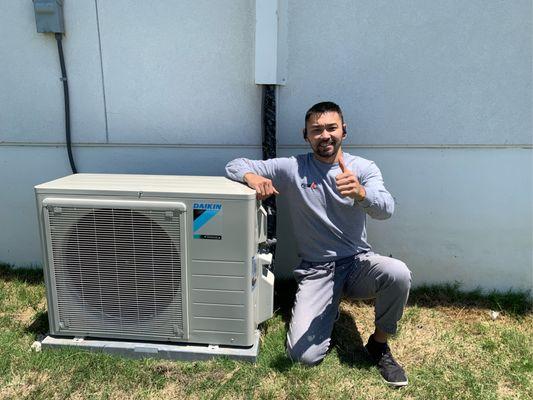 Daikin ductless mini split installation in Leander, Texas