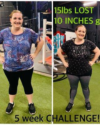 5 week challenge result's