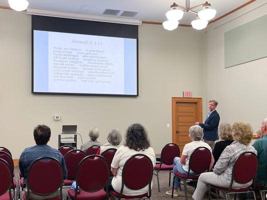 Dr. Chad Davidson from the University of West Georgia lecture on Me and Him Went to the Store: (Mis) Adventures in English