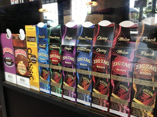 We also now carry flavored wraps and some cigars!