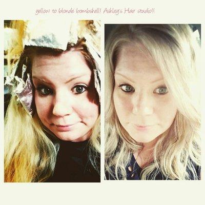 Yellow...to blonde bombshell