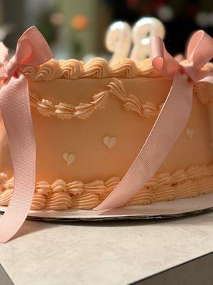 Custom heart cake