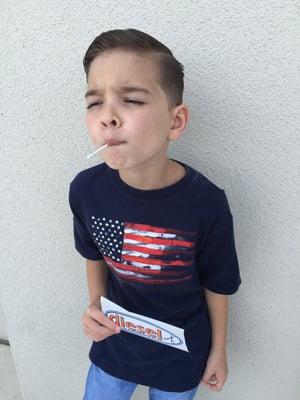 My little dude rockin his new do...