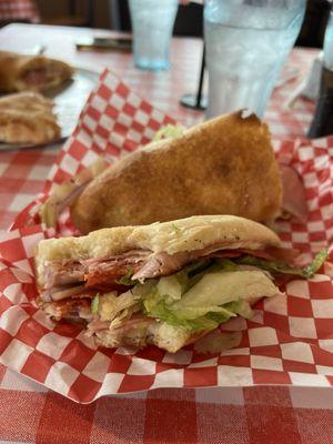 Vesuvio's Special Sandwich on homemade toasted bread!