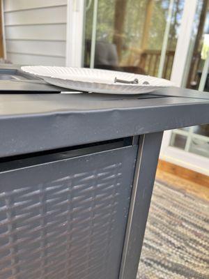 Dented sides and top.