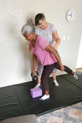 We train challenging balancing techniques in a safe manner.