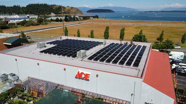 Ace Hardware solar installation, Anacortes