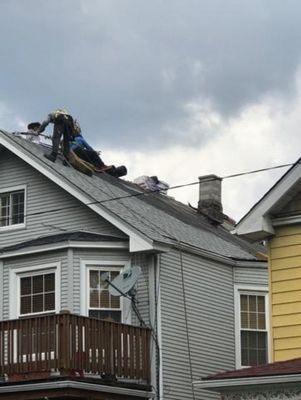 Complete tearoff new shingle roof