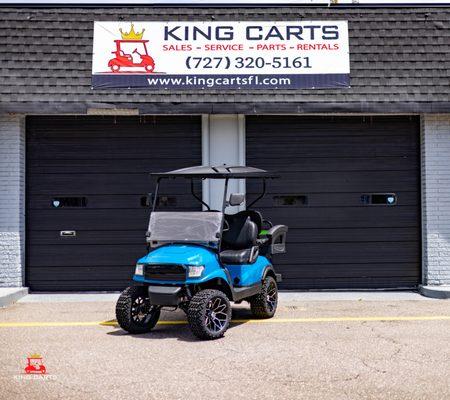 Brand new Kodiak Defender 4 person golf cart with lithium battery and aluminum frame. Navitas Controller.