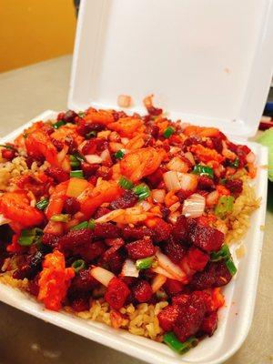 The fried rice is very delicious,there are many delicious dishes that I forgot to take pictures