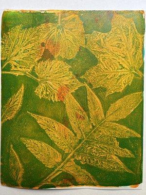 I also use acrylic paints and plant leaves to create these images. The sky is our creative limit. Come join my classes I'll teach you.