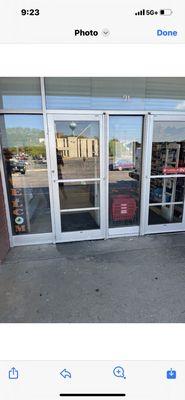 Completed laminated safety glass door. Done same day!