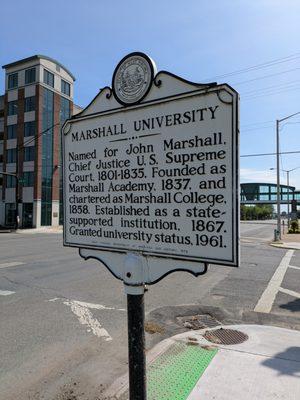Marshall University Historical Marker