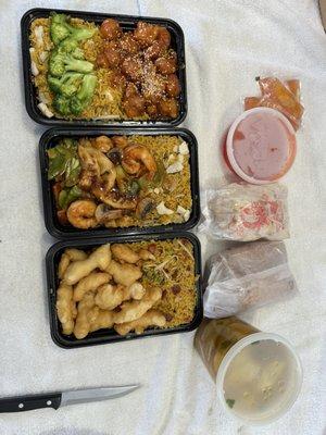 Sweet and Sour Chicken Combo Plate Shrimp with Garlic Sauce Combo Plate Sesame Chicken Combo Plate Large Wonton Soup