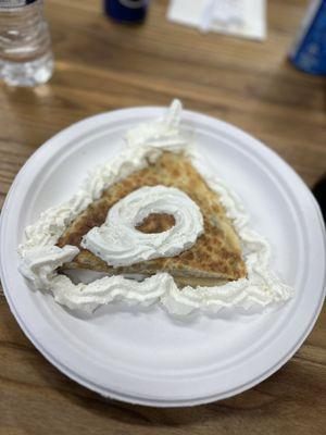 S'mores Crepe- Nutella, marshmallow whip, graham cracker crumbs, whipped cream