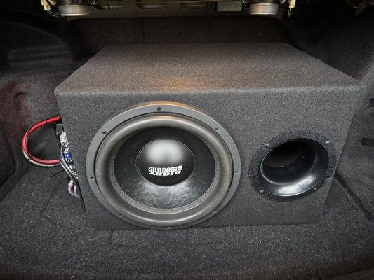 Custom box with 12" Sundown Audio subwoofer
