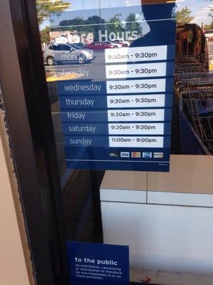 Store hours!