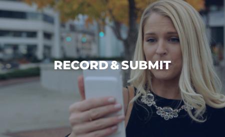 The happy client records their video testimonial in 50 seconds or less.