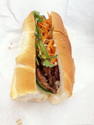 Grilled pork bahn-mi