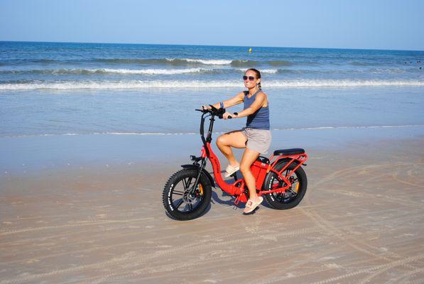 Rattan foldable step-through ultra long range e-bike