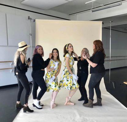 Photo shoot at the Oklahoma Ballet