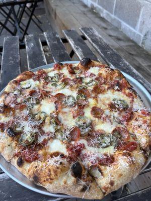 Pepperoni, Jalapeno pizza