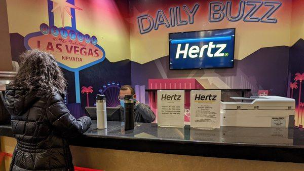 Hertz Desk near Planet Hollywood Front Desk