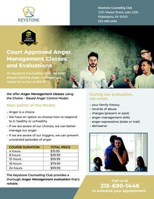 Anger Management Classes and Evaluations