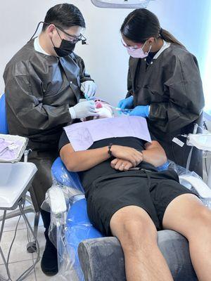 Root Canal in process