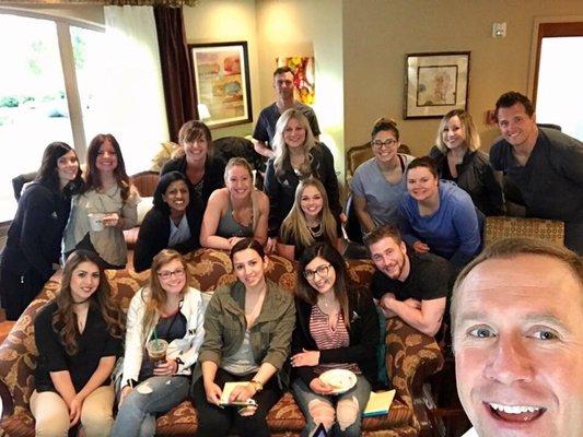 Staff meetings with our very own pndc speaker Dr wuerch #teamaec #teamsthateattogetherstaytogether