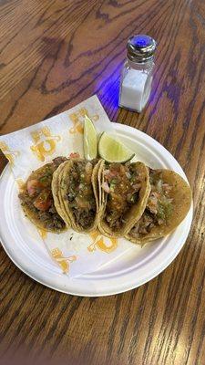 2 tacos de Lengua y 2 de Pastor