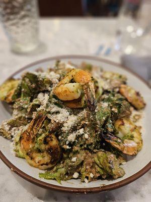 Ceasar salad with shrimp