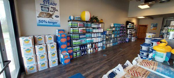 Everything you need for your pool or hot tub. They also hot tubs and pools along with everything that goes along with them.