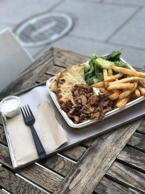 Chicken platter w/ fries.