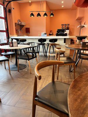 Have seating and bar (after 4 pm)