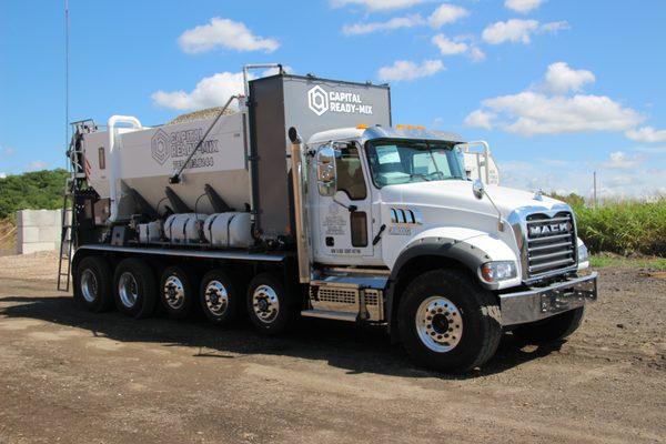 Our state-of-the art concrete delivery vehicles allow the mixing of all concrete on-site, allowing you to start and stop the flow as needed.