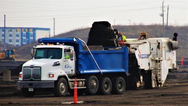 AF Transport operates an entire fleet of tri axle dump trucks.