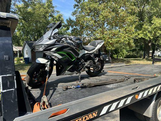 Motorcycle towing