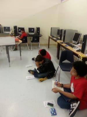 Bronwyn is learning native language in American Indian camp today. Awesome!