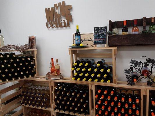 A lot of variety, stacked and displayed neatly.