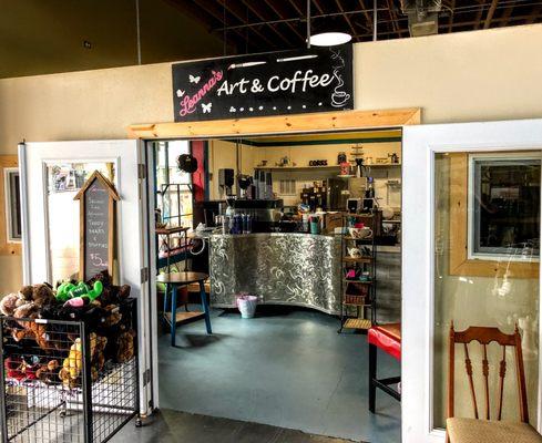 From the inside of the market